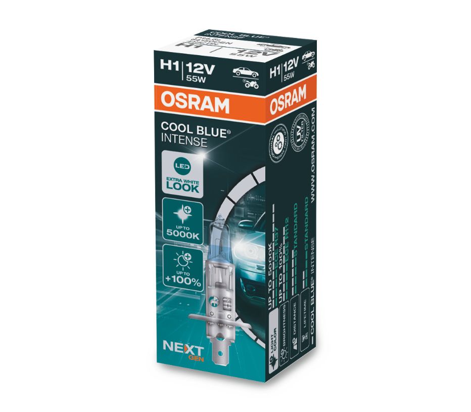 Галогеновая лампа H1 OSRAM CBN(12v/55w/+100%) 64150CBN P14,5s