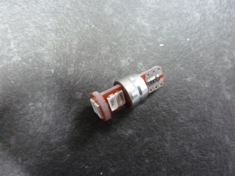 Светодиод габаритный T10-RED Can 6(5630)  Lense Zum W5W