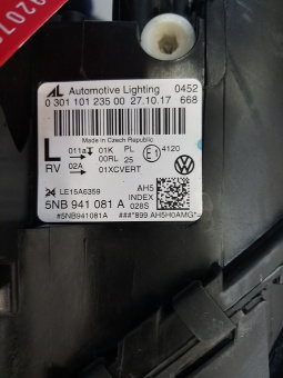 Фара VW Tiguan 17г. LED L 5NB941081A  б/у(ремонп шипа)П1-2-2