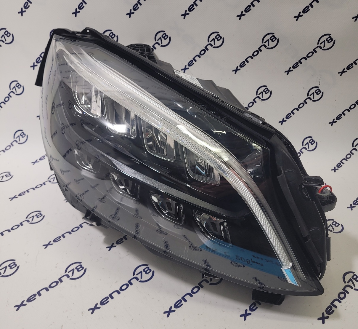 Фара Mercedes С-class w205 рест. правая A2059062206KZ Чёрная (новое стекло) БУ 