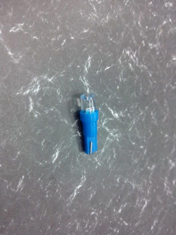 Светодиод приборный SM-T5-1LED конус BLUE (Inverted-Concave) Zum