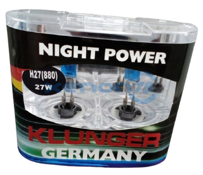 Галогеновая лампа H27(880) KLUNGER Super WhiteLight (12v/27w, PG13, 1шт. упаковка на 2лампы)