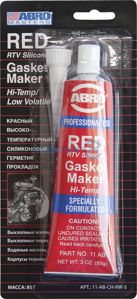 Герметик прокладок силиконовый красный 85 г ABRO MASTERS 11-AB-CH-RW-S