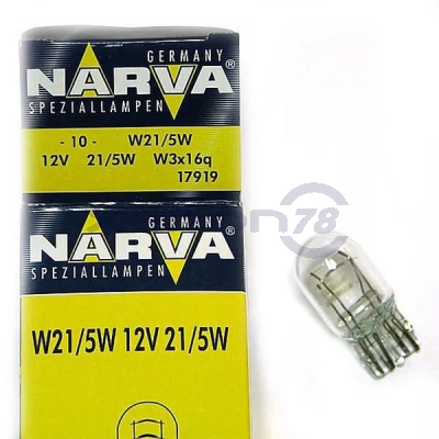 Лампа 7515 Narva W21/5W 12v  W3x16q NV17919  7443