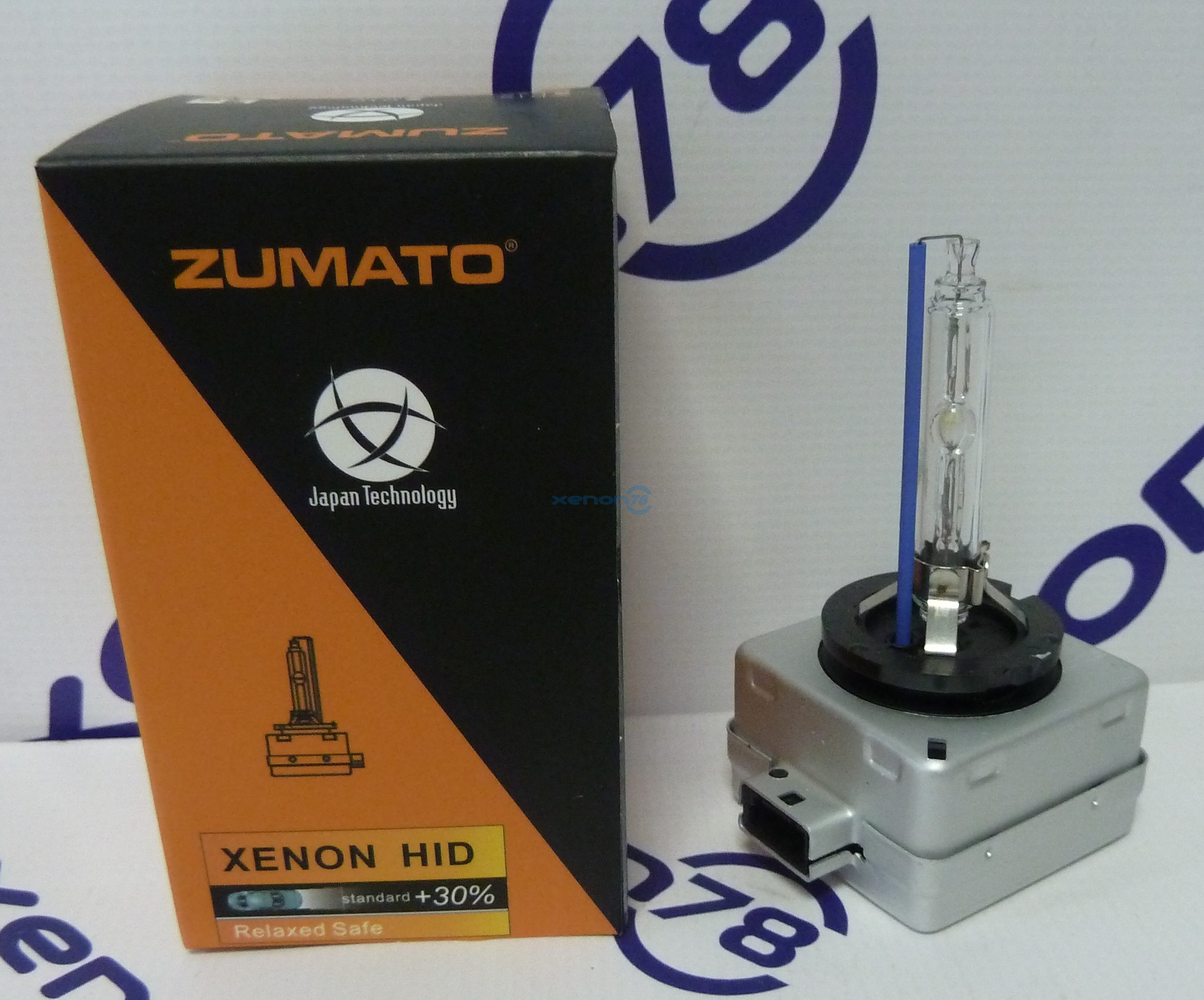 Лампа D1S ZUMATO 6000K (85415XW) +30% яркости, бело-голубой свет