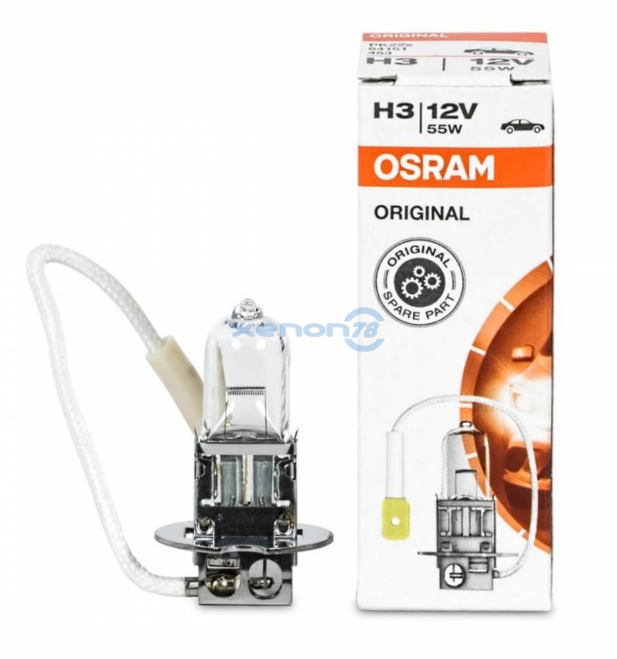 Галогеновая лампа H3 OSRAM (12v/55w) 64151  PK22s