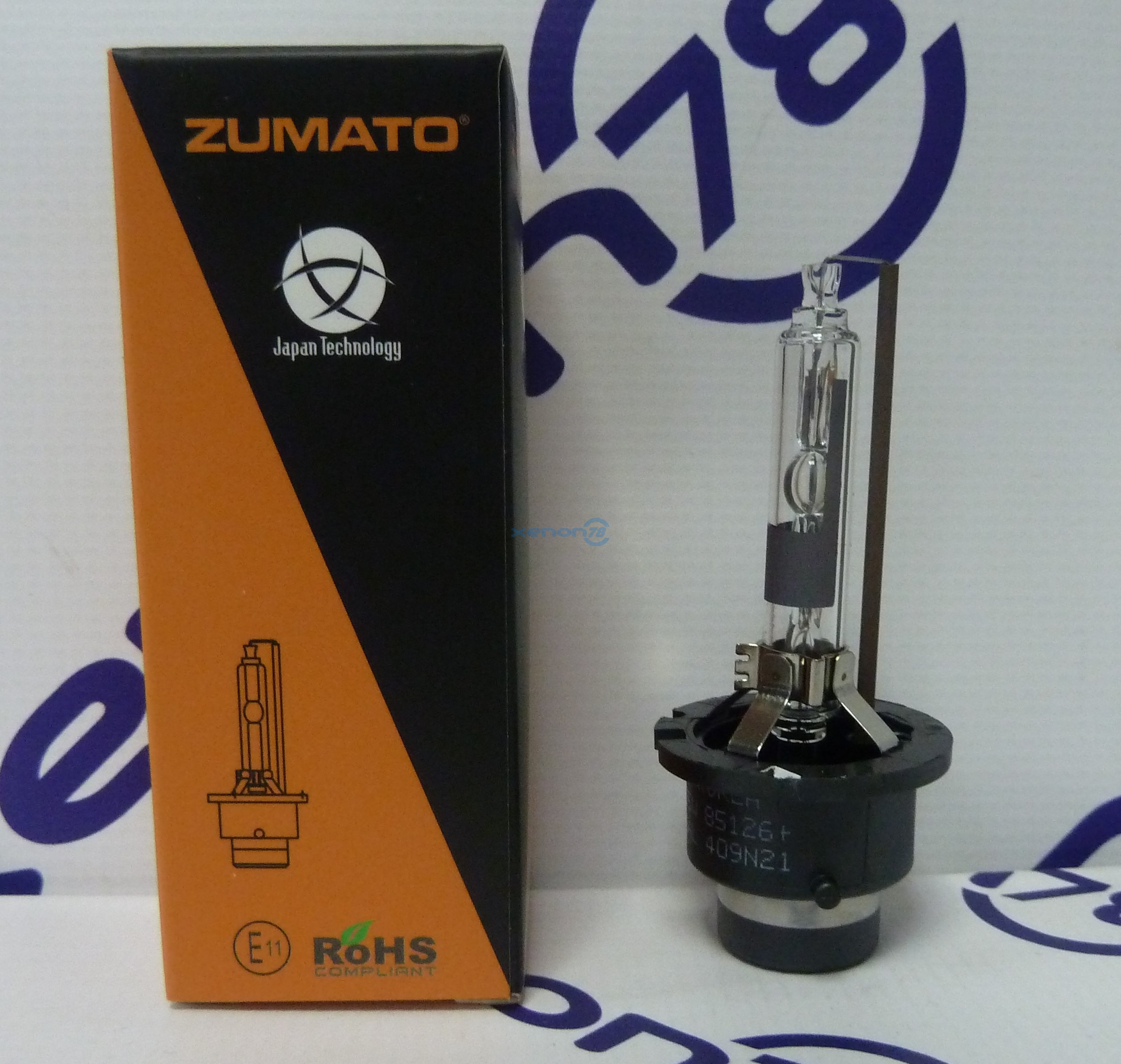 Лампа D2R ZUMATO 4300K (85126+) +30% яркости, цвет штатного ксенона
