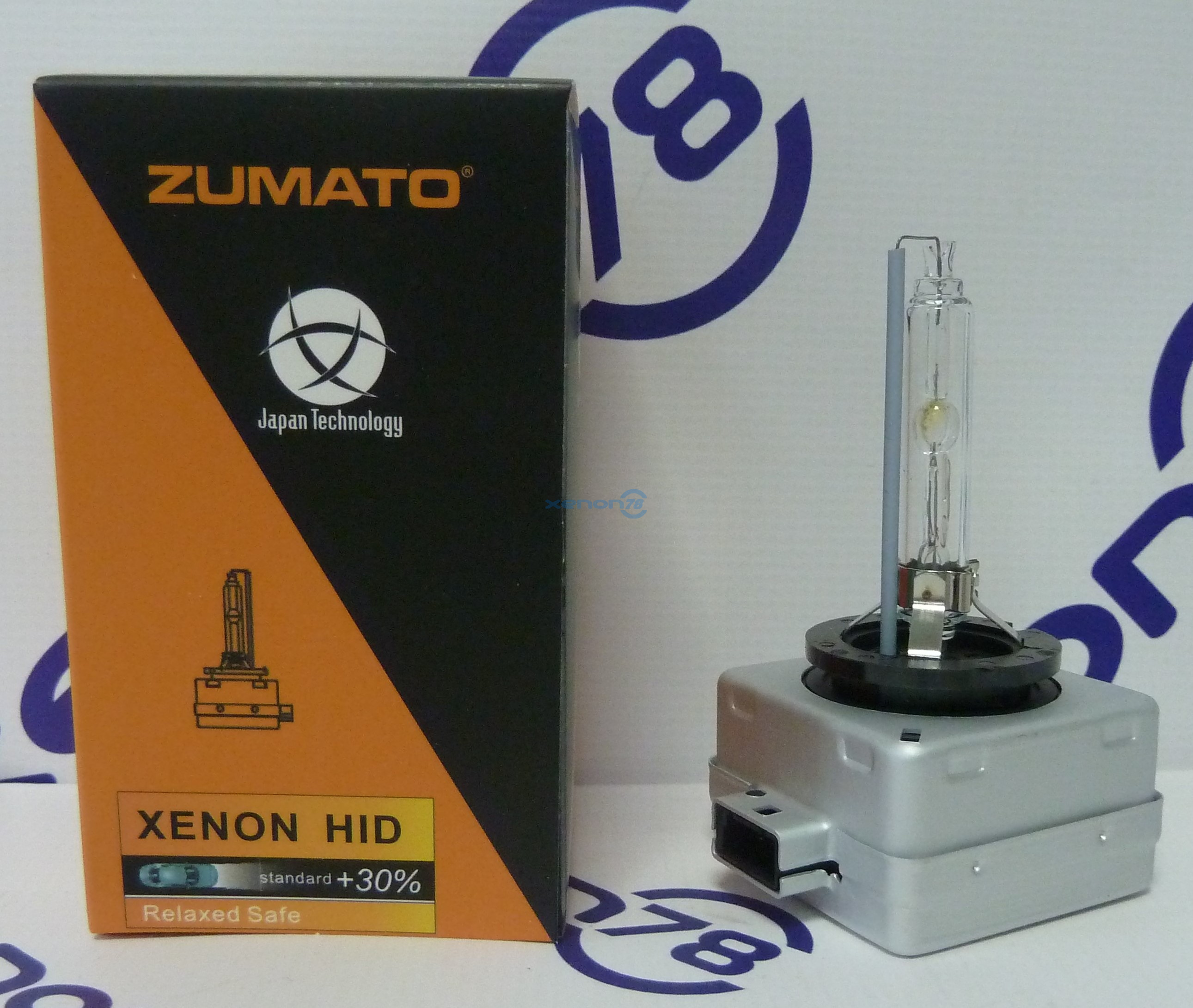 Лампа D1S ZUMATO 5000K (85415+) +30% яркости, нейтральный белый свет. Гарантия 6 мес.
