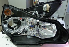 Замена штатных линз на линзы 3.0" Hella 3R - Subaru Outback (2011) 