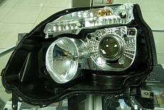 Замена галогеновых линз на светодиодные линзы  2.5"  KLUNGER I1 -  Nissan X-Trail T31 рест.