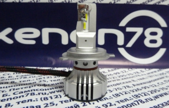 Светодиодная лампа H4 F2 36W 6000Lm 6500K (9-32v, радиатор c кулером)LT