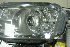 Установка светодиодных линз 3,0" - KLUNGER i5 в фары Honda Pilot (2008)