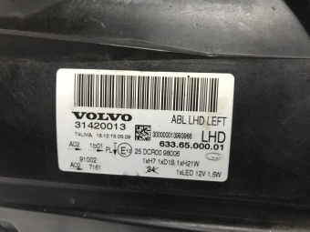 Фара Volvo XC70 15г.рестайлинг левая 31420013 БУ(без бл и ламп)														без бл.и ламп  