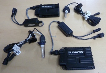 Комплект ксенона: блоки Zumato Slim Black (9 - 16 В) и лампы Klunger