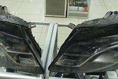 Замена штатных линз на линзы 3.0" Hella 3R - Audi Q5 (2009)