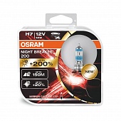 Галогеновая лампа H7 OSRAM Night Breaker +200% (1лампа(12v/55w/3700K) 64210NB200