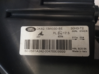 Фара Range Rover Sport левая Black ксенон DK62-13W030-BE БУ 17г.(чёрная) П1-4-6