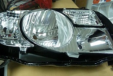 Установка светодиодных линз 3,0" - KLUNGER i5 в фары Honda Pilot (2008)