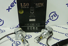 Новые светодиодные лампы mini LED H4-L50 с линзой (CSP Seoul) 5000K 40/55W 3500Lm (12V) 